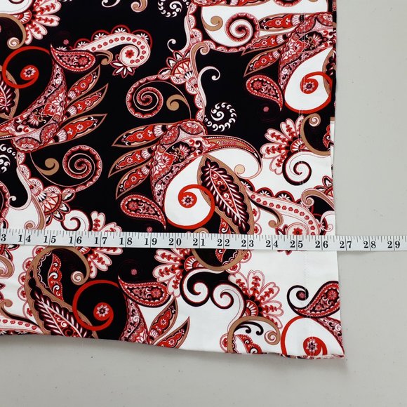 Chico’s Spicy Red Paisley Layering Tee - Picture 10 of 14